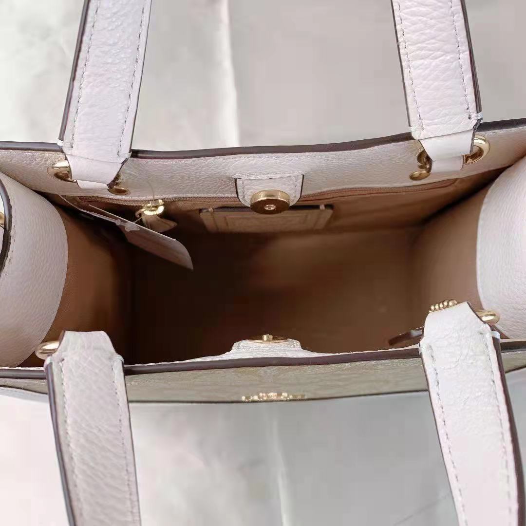 Coach C5122 Dempsey Tote 22 In Signature Canvas In Light Khaki Chalk Coach C5122 Dempsey Tote 22 In Signature Canvas In Light Khaki Chalk
